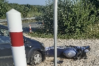 Un motard en urgence absolue, avec pronostic vital engagé, après une collision avec un automobiliste